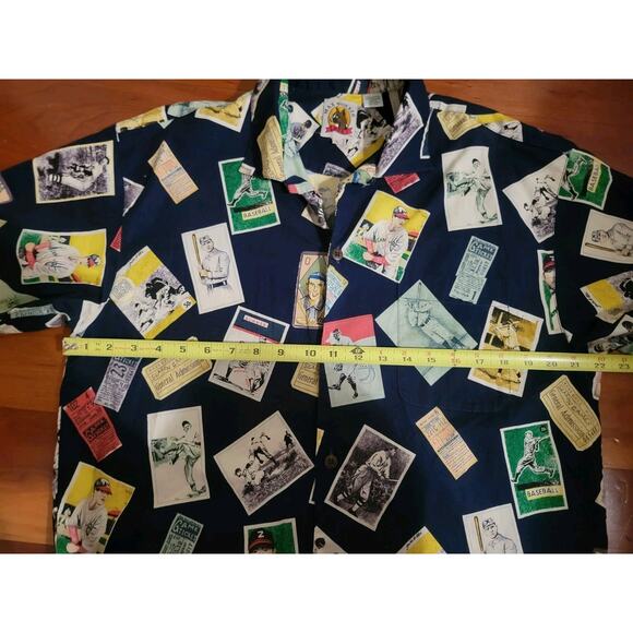 Baseball Legends Max Boxxer Men's Button Down Hawaiian Shirt Vintage Size Large - Picture 4 of 6